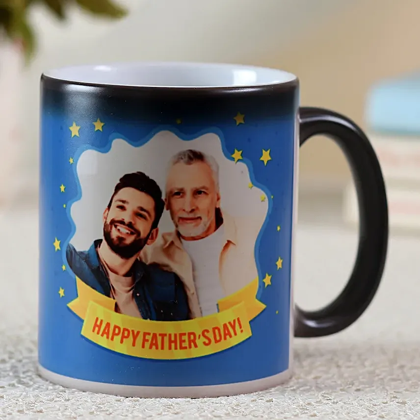 Father's Day Personalised Magic Mug- Blue