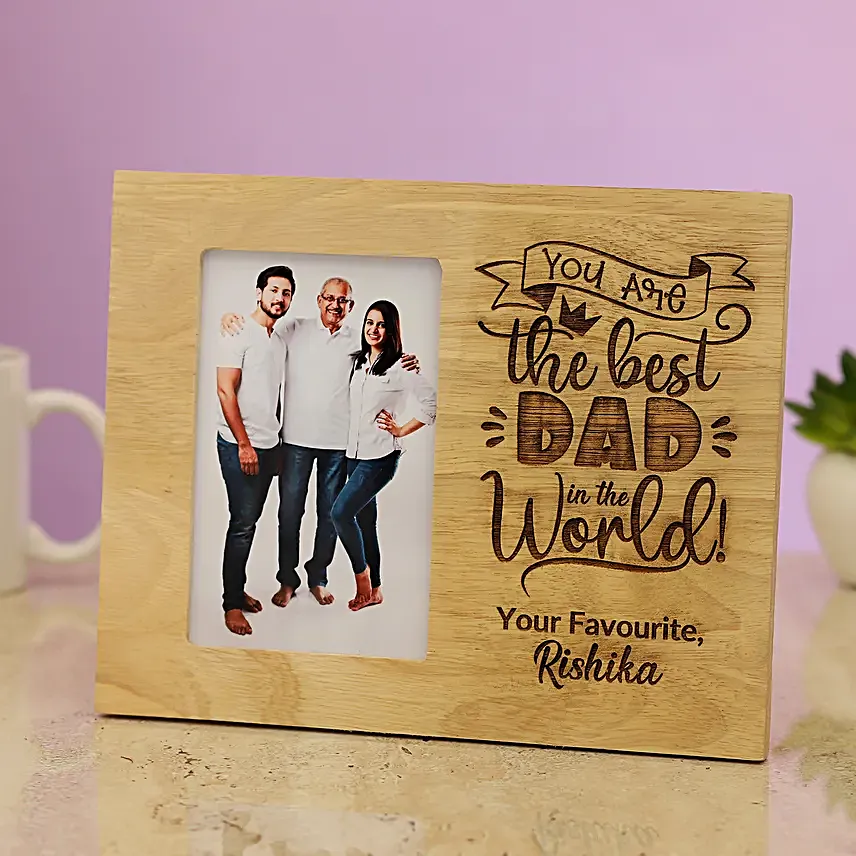 Personalised Best Dad Photo Frame