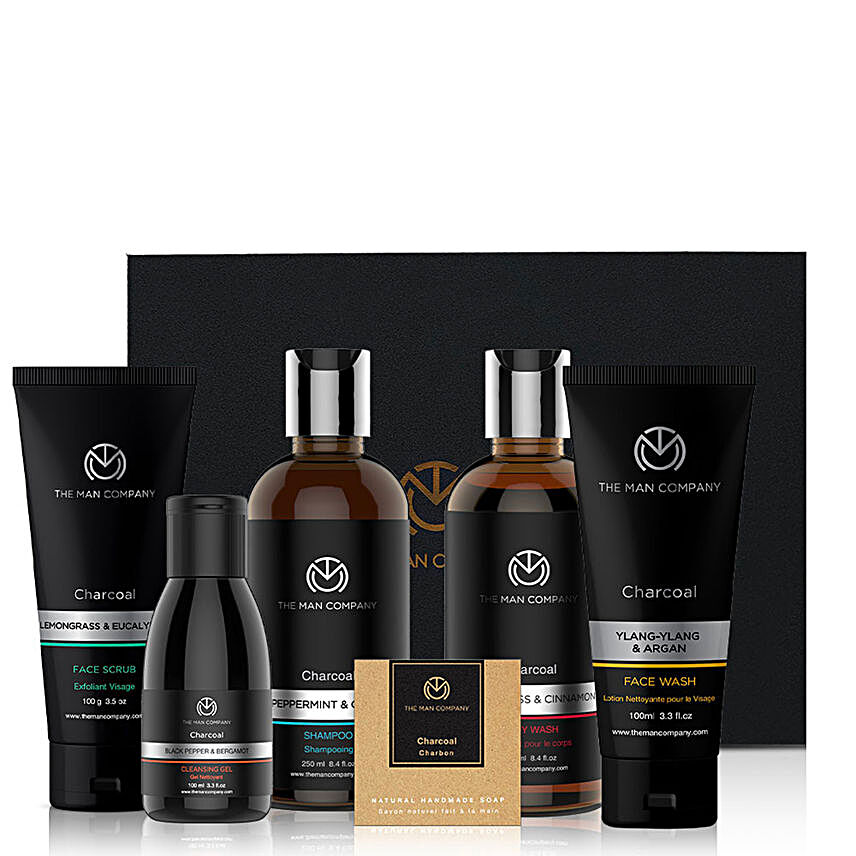 The Man Company Charcoal Grooming Kit:Send Cosmetics & Spa Hampers