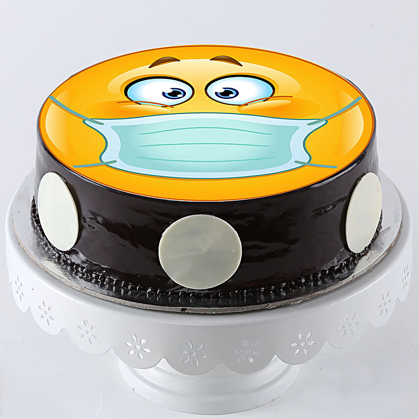 Online Face Mask Printed Cake:Birthday Cakes Aurangabad