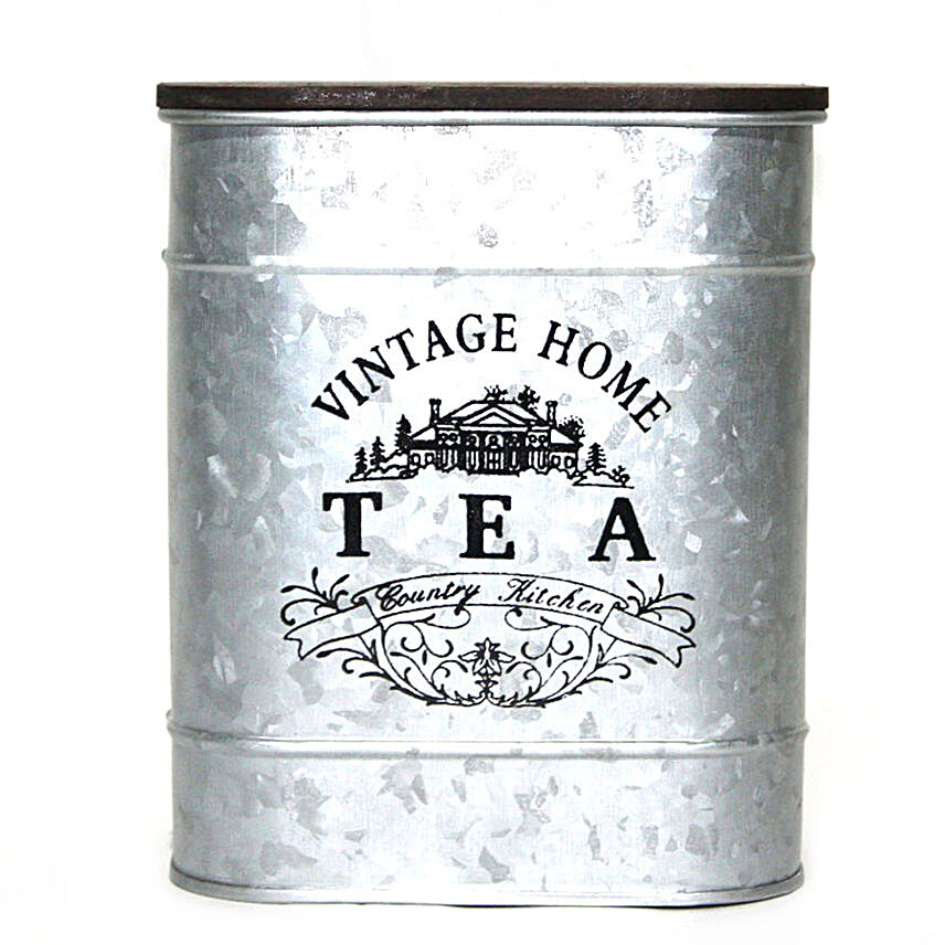 Tin Storage Box Vinatge Look Sugar Tea