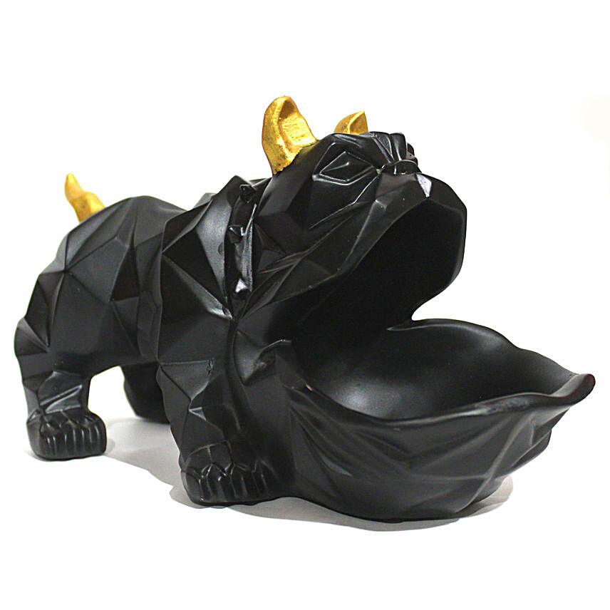 Bull Dog Decorative Holder Black