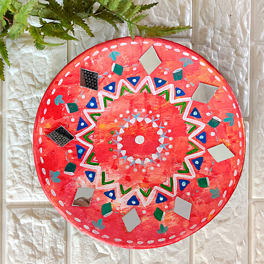 Decorative Mirror Red Wall Plate