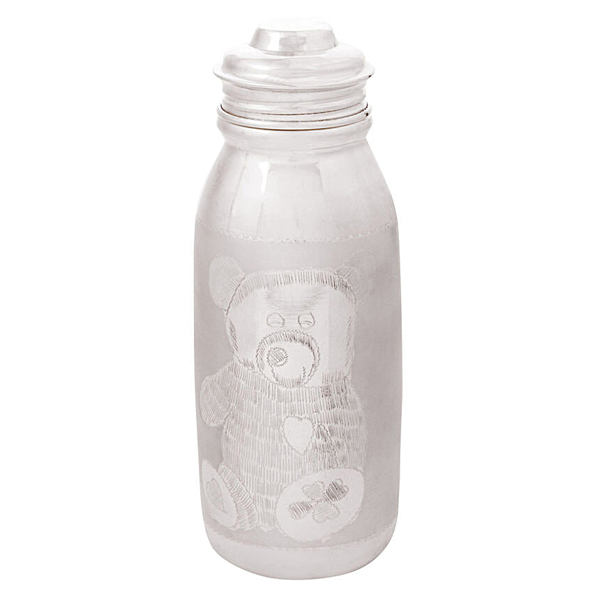 Baby silver feeding sales bottle