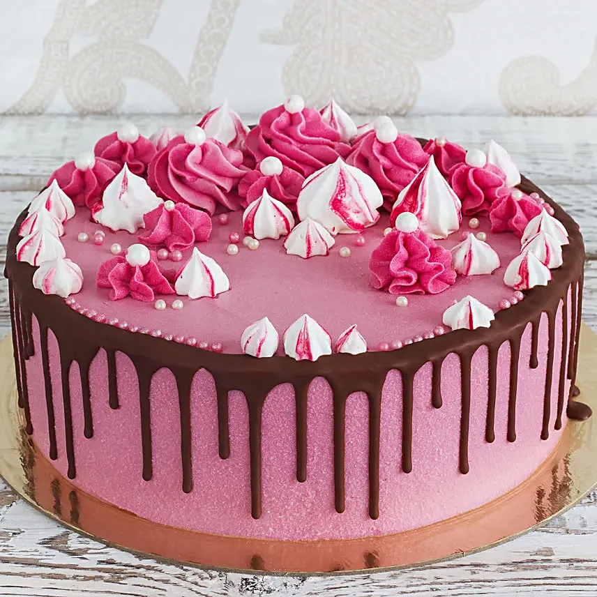 Pink Strawberry Cream Cake Half Kg