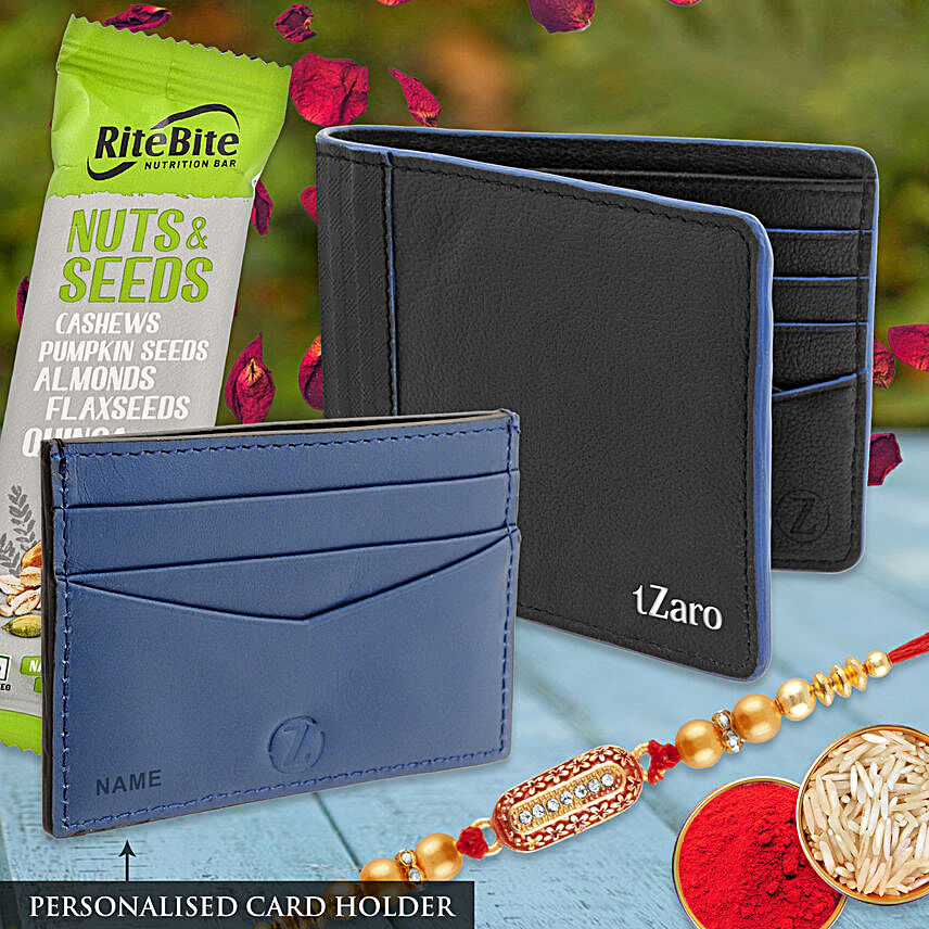 uitbarsting Manie 鍔 Buy/Send Genuine Leather Wallet & Card Holder For Rakhi Online- FNP