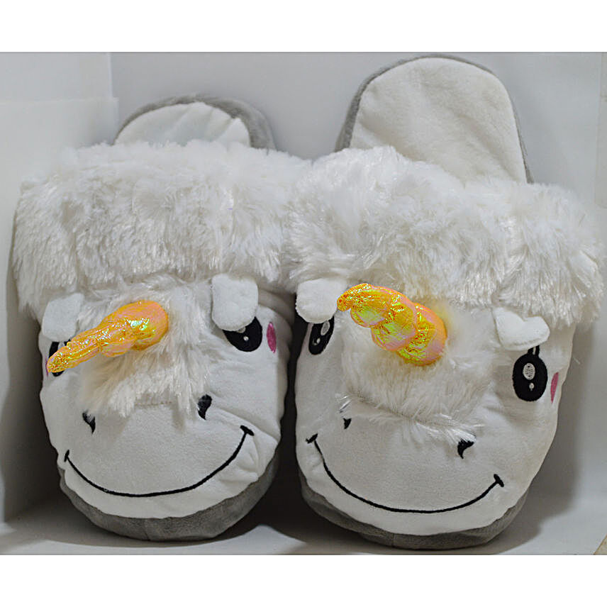 Unicorn Plush Slippers