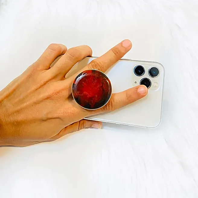 Buy/Send Maroon Resin Pop socket Online- FNP