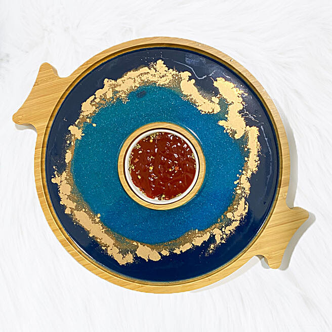Buy/Send Turquoise Resin Serving platter Online FNP