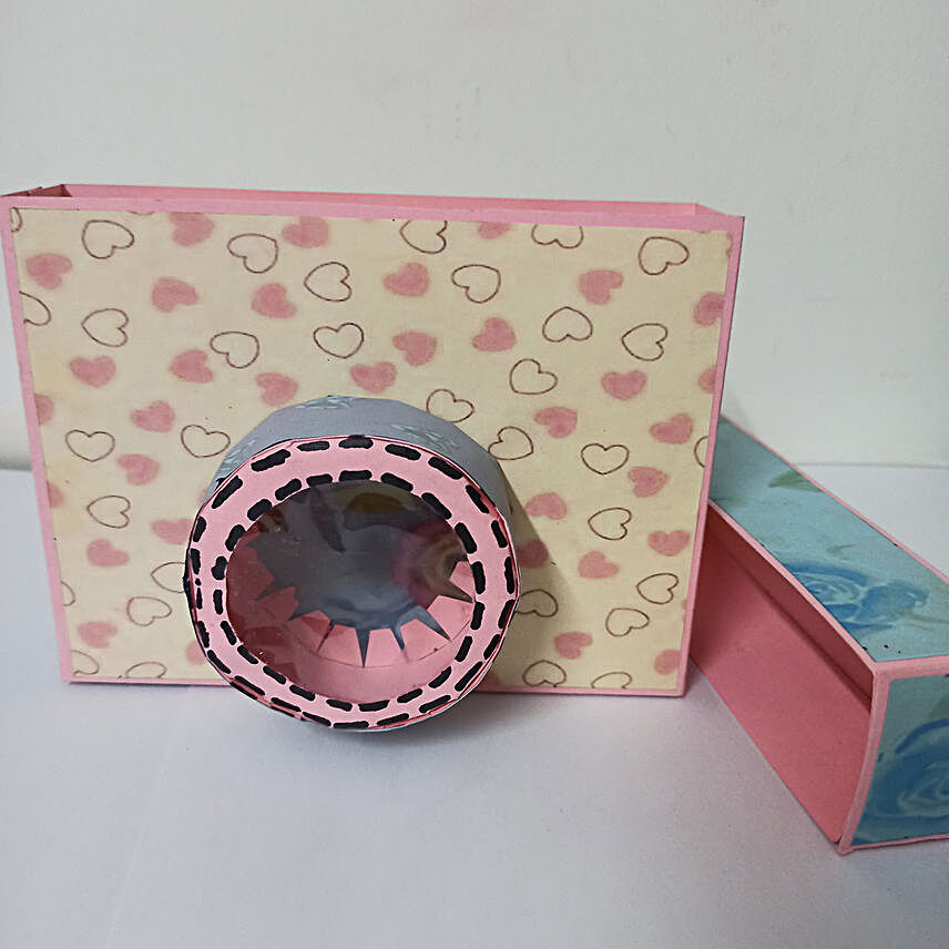 Camera shaped box with album