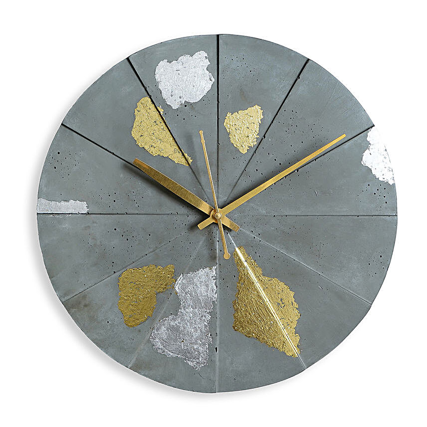 YC Lux Clock Gold Grey
