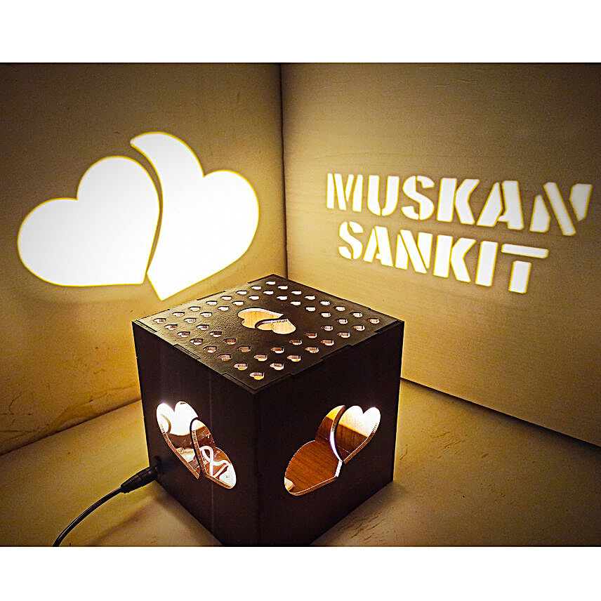 Heart Shadow Box With Night Lamp:Personalised Electronic Gadgets