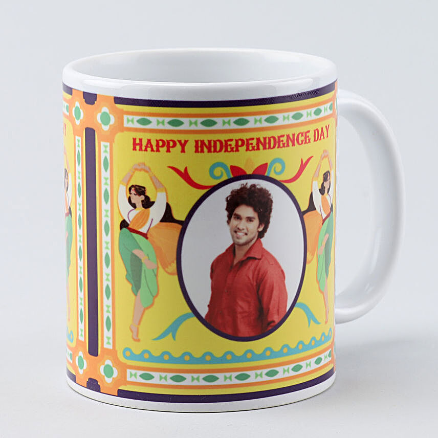 Personalised Independence Day White Mug