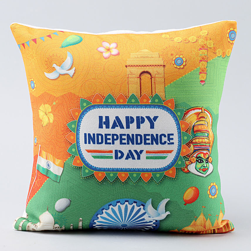 Indian Monuments Printed Cushion