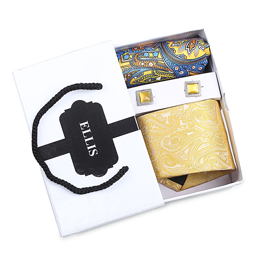 Yellow Office Accessories Gift Set For Men
