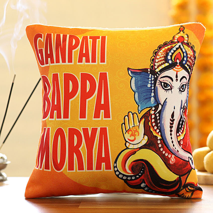 Colourful Ganpati Bappa Morya Cushion