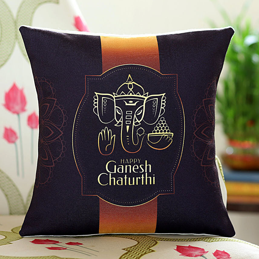 Ganesh Chaturthi Elegant Cushion