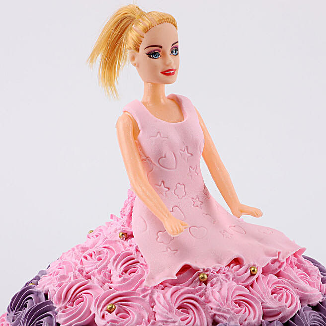 Buy/Send Barbie in Floral Roses Cake Online- FNP