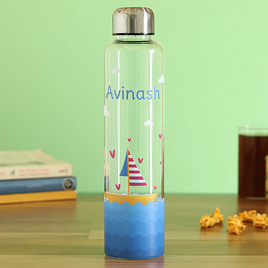 personalised glass bottle