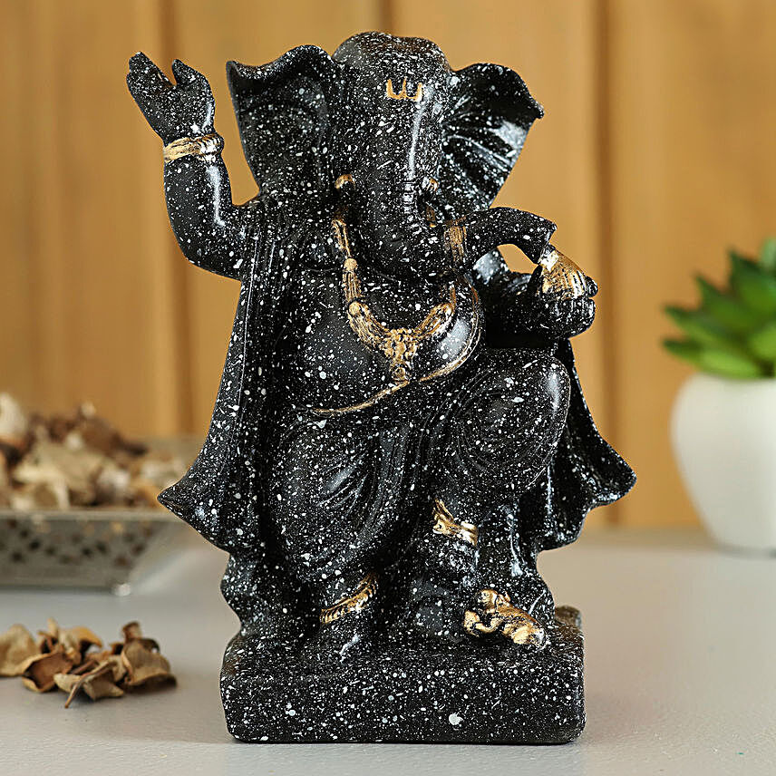 Grey Marble Finish Ganpati Idol