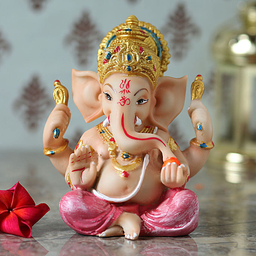 Lord Ganesha Idol- Pink