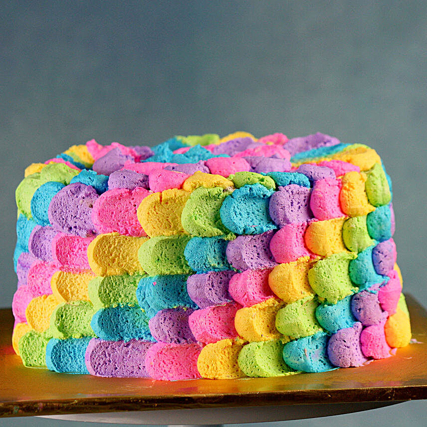 Creamy Designer Rainbow Cake