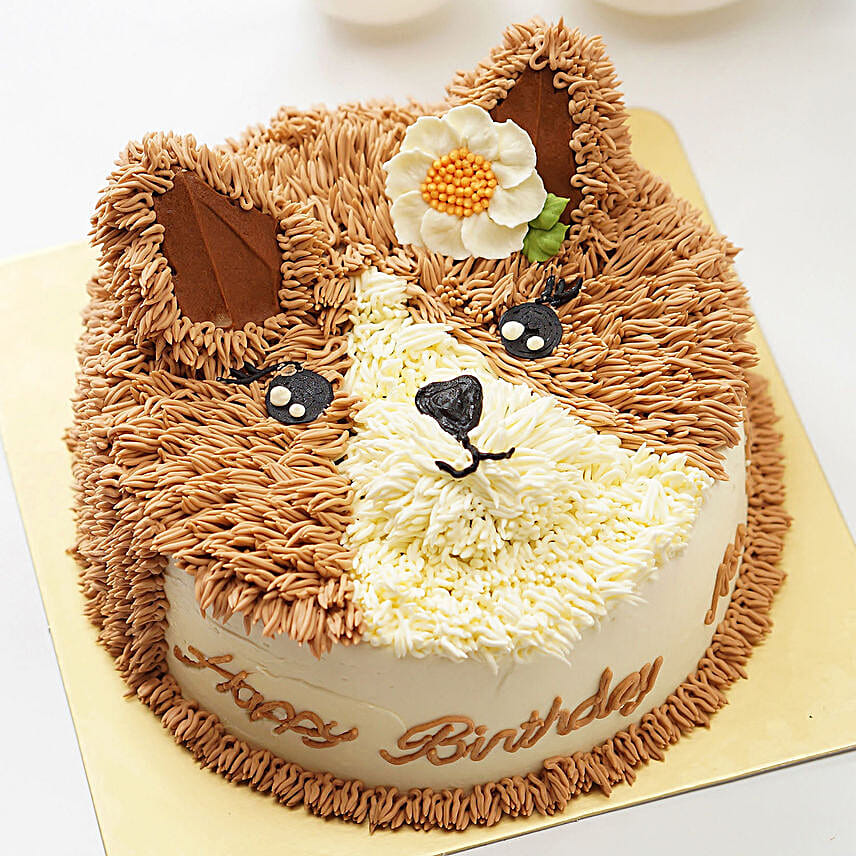 Sweet Cat Design Cake- Pineapple 1 Kg | Gifts by FNP