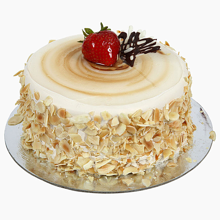 Rich Caramel Almond Flakes Cream Cake:Caramel Cakes