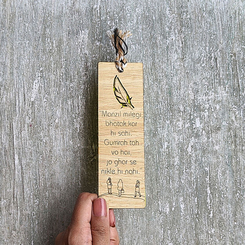 Inspirational Quote Wooden Bookmark