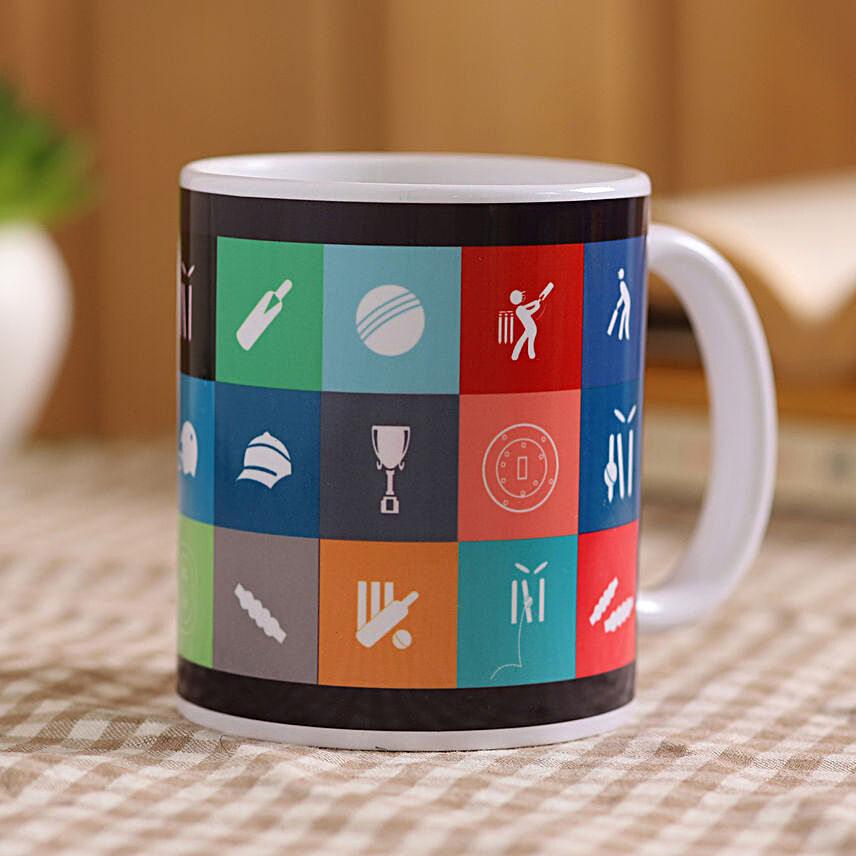 Cricket Elements Printed Mug