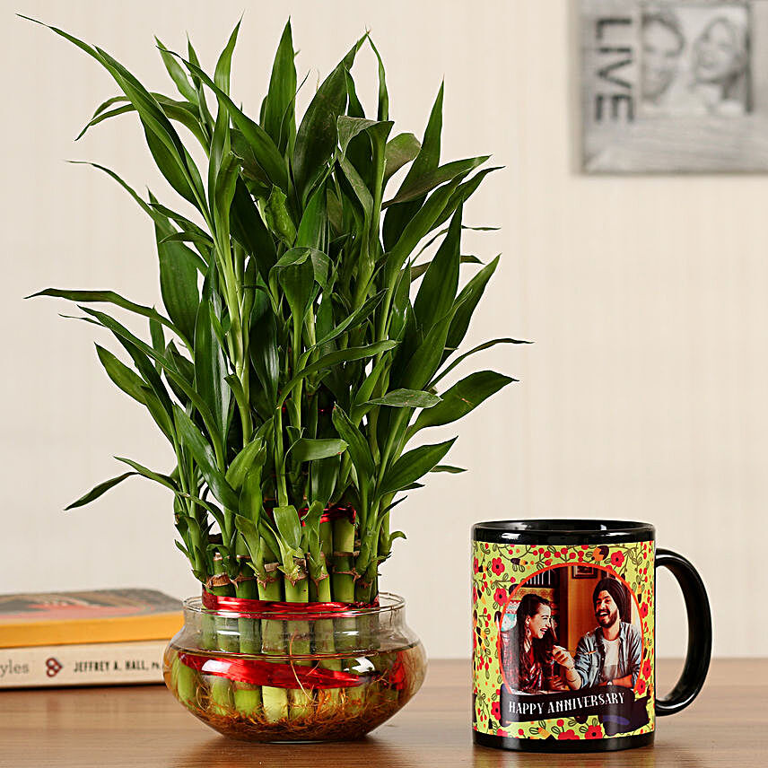 3 Layer Bamboo & Personalised Black Mug