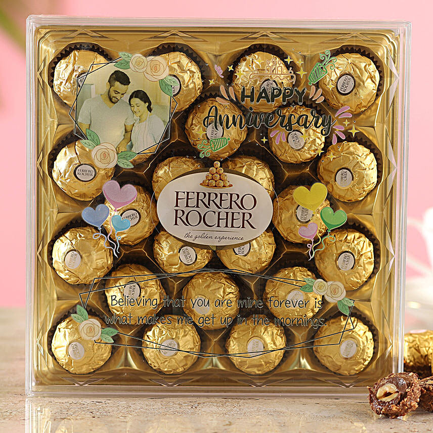 Happy Anniversary Personalised Ferrero Rocher Box