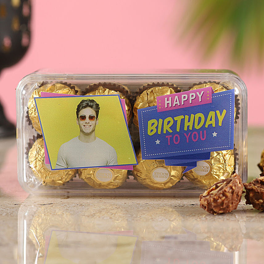 Personalised Ferrero Rocher Birthday Box:Personalised Chocolates for Birthday