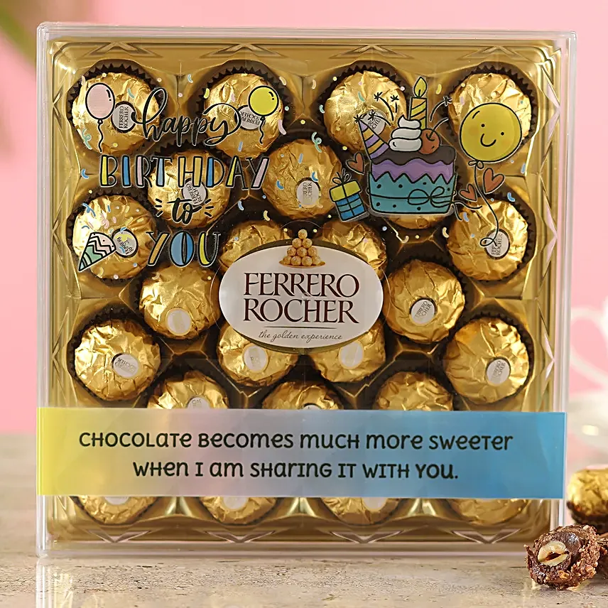 Special Birthday Ferrero Rocher Box:Sinful Ferrero Rocher Chocolates