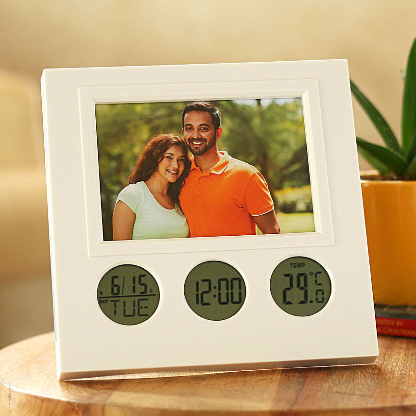 Bubble Clock Personalised Photo Frame