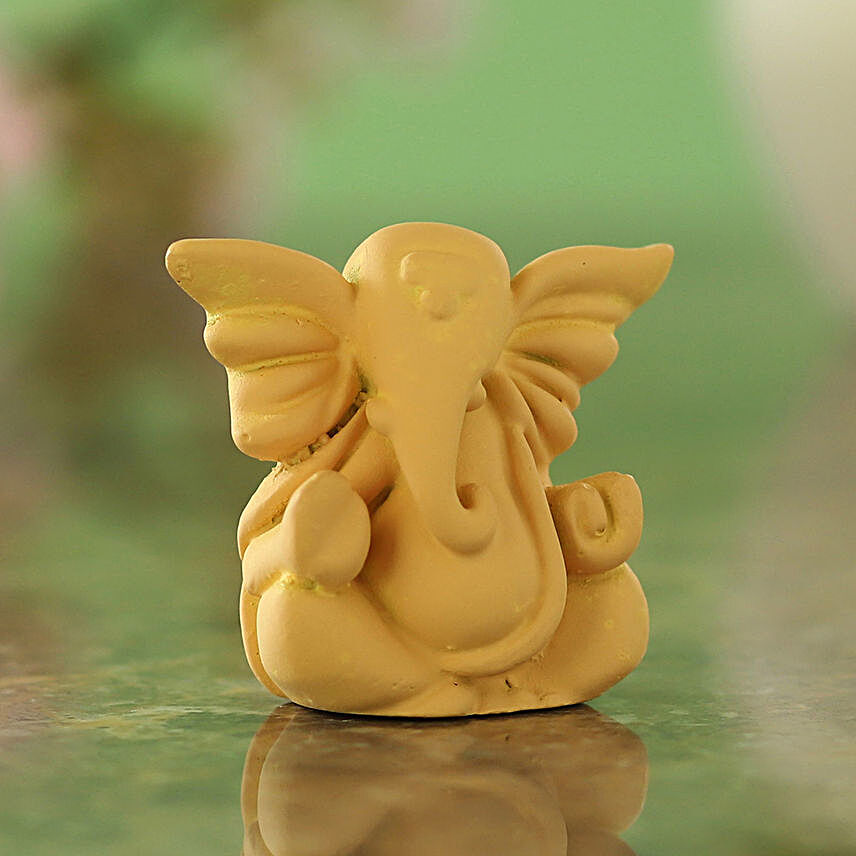 Lucky Ganesha Idol- Beige