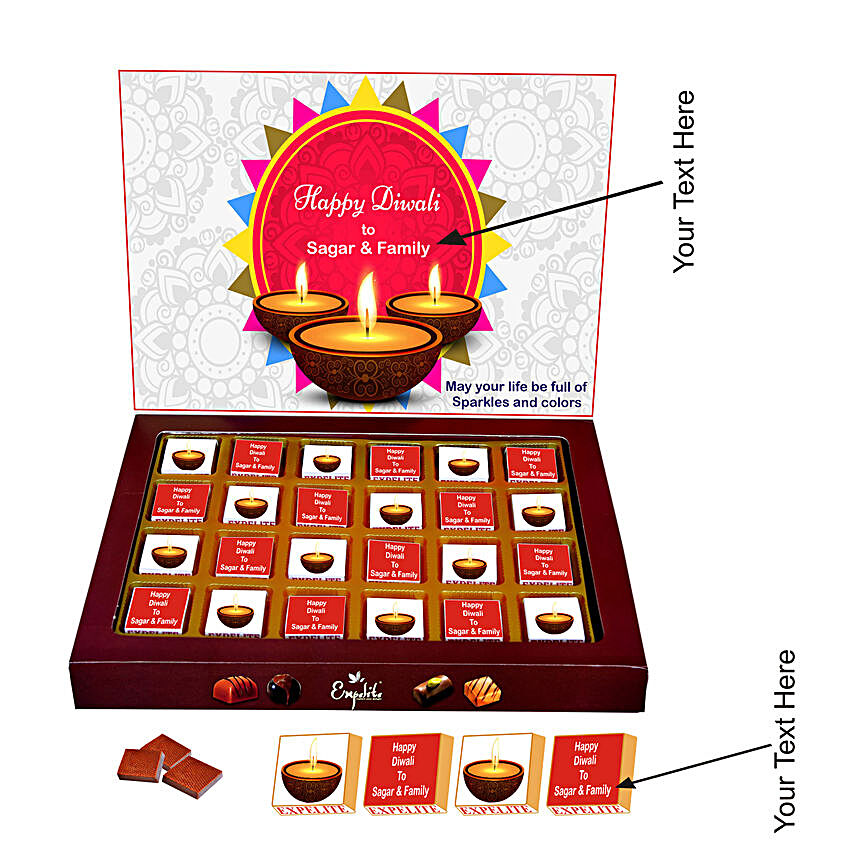 Happy Diwali Personalised Chocolate Gift Box