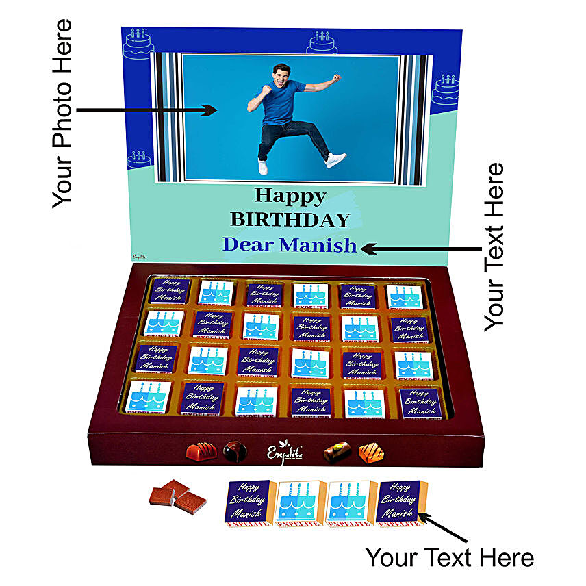 Personalised Birthday Chocolates For Him- 24 Pcs