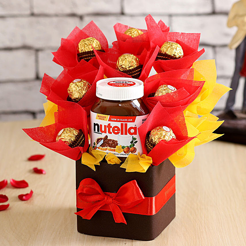 Ferrero Rochers & Nutella Vase- Hand Delivery