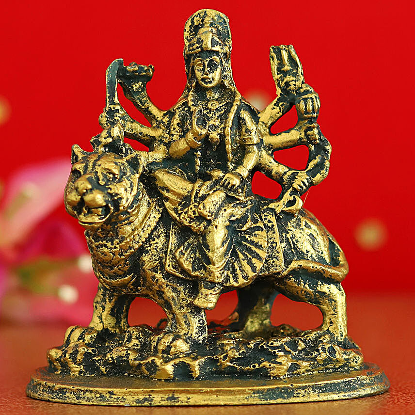 Sherowali Maa Durga Antique Idol:Idols