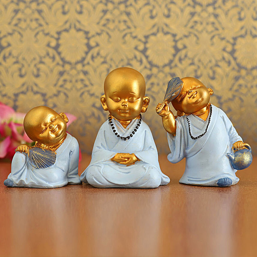 Three Cute Monk Idols