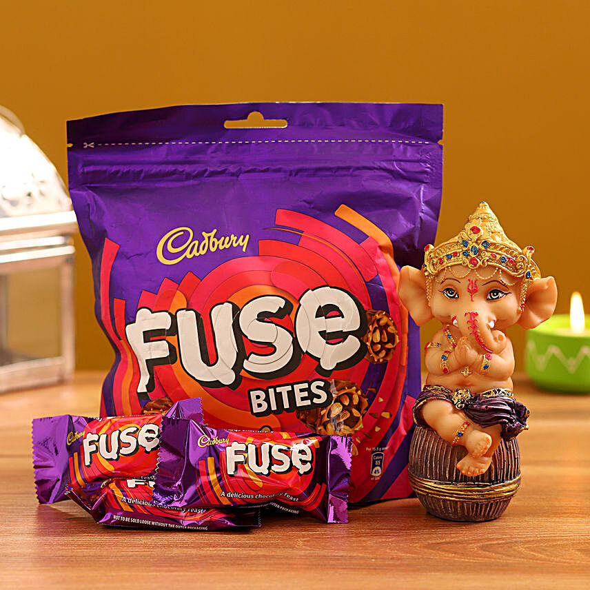 Bal Ganesha Idol & Cadbury Fuse Bites Combo