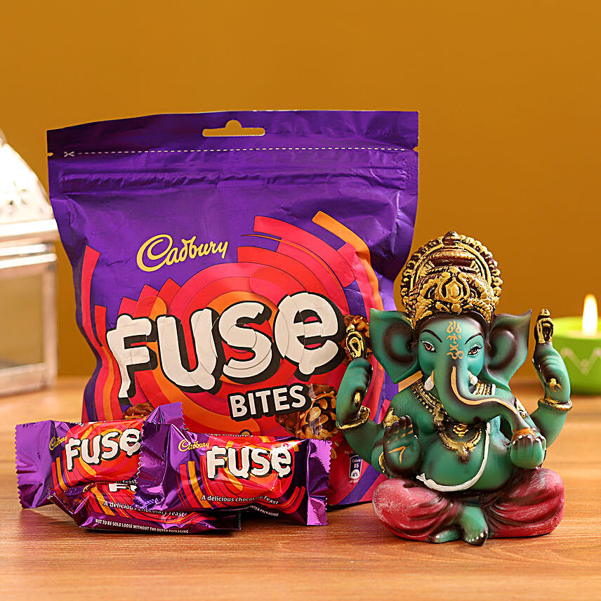 Raja Ganesha Idol & Cadbury Fuse Bites Combo