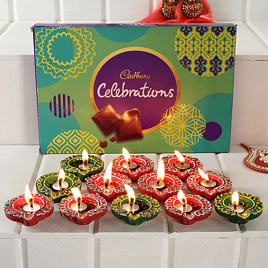Cadbury Celebrations & Handmade Clay Diyas