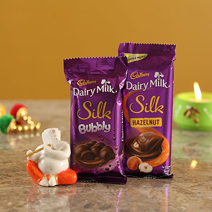 Silk Chocolates With Lord Ganesha Idol