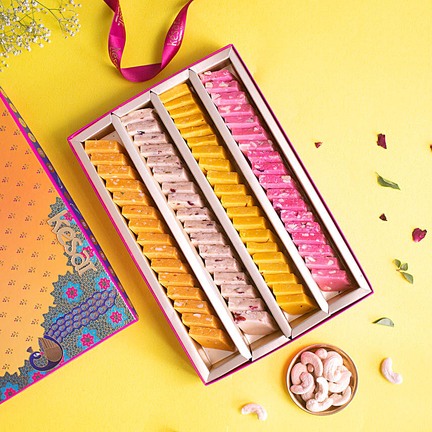 special kaju katli in attractive box:Sweets for Eid
