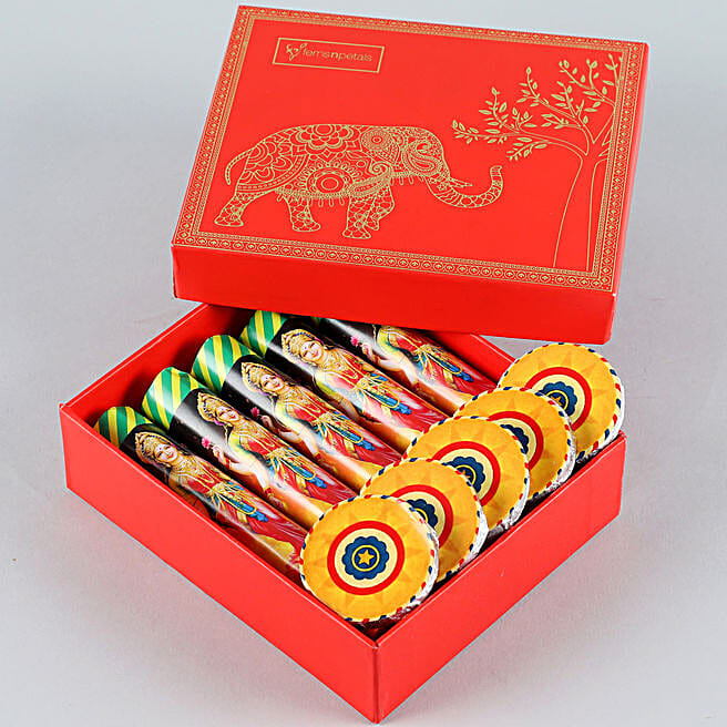 Buy/Send Chakari & Jumbo Cracker Shaped Diwali Chocolate Box