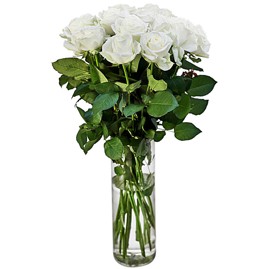 Sincere White Rosy Delight:Send White Roses