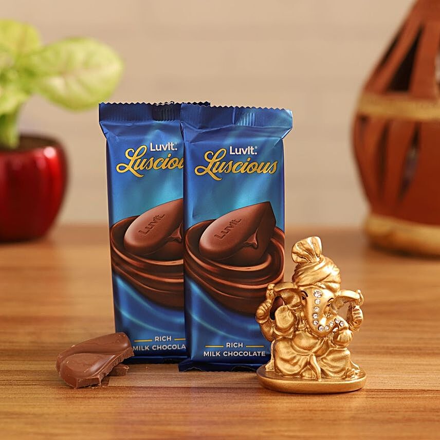 Luscious Chocolates & Golden Festive Ganesha Combo
