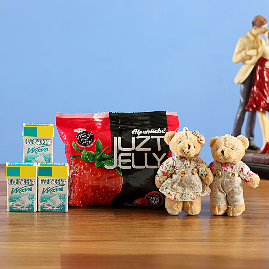 Cute Teddy Bears With Happy Dent & Juzt Jelly Combo